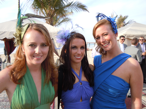 Fascinators at wedding in Dubai